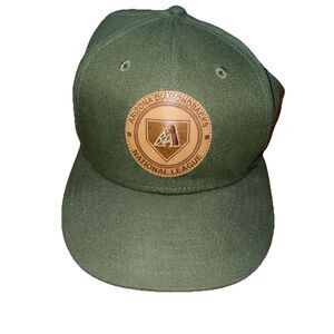 Arizona Diamondbacks New Era 59fifty Fitted Hat 7 3/8 Green Brown Leather Patch